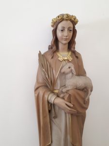 Statue of St agnes